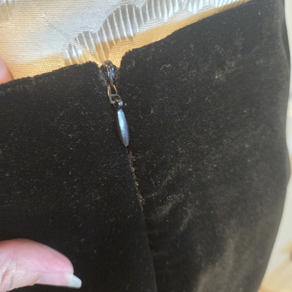 Zara NWT Black Rhinestone Velvet High-Waist Mini Skirt, Size XL - Picture 12 of 13